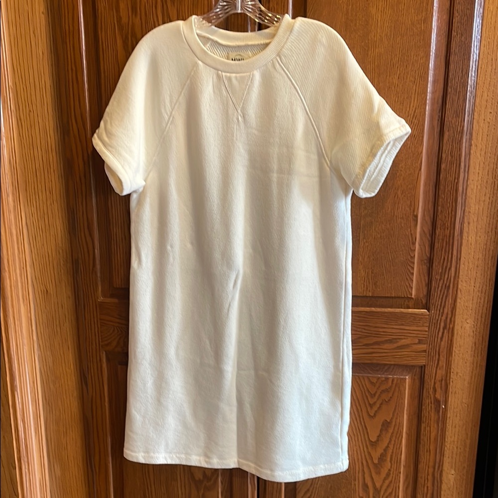 Cream Short Sleeve Dress